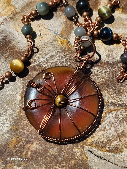 Carnelian Doughnut Medallion