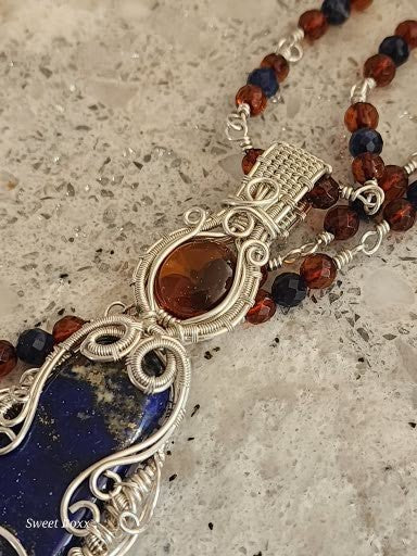 Lapis Lazuli and Baltic Amber Talisman