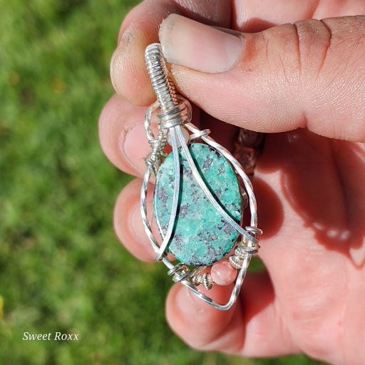 Ruby Zoisite Sterling Silver Pendant