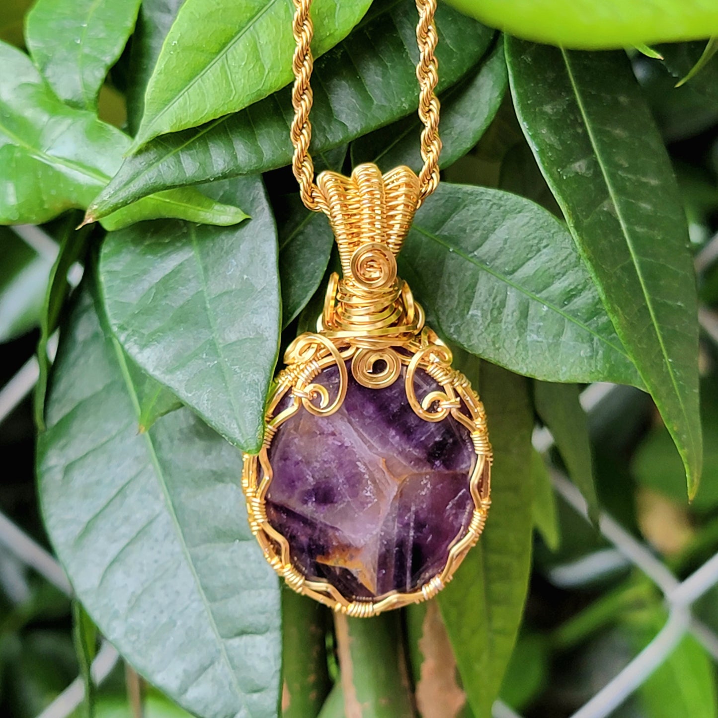 Sacred Seven Amethyst Pendant