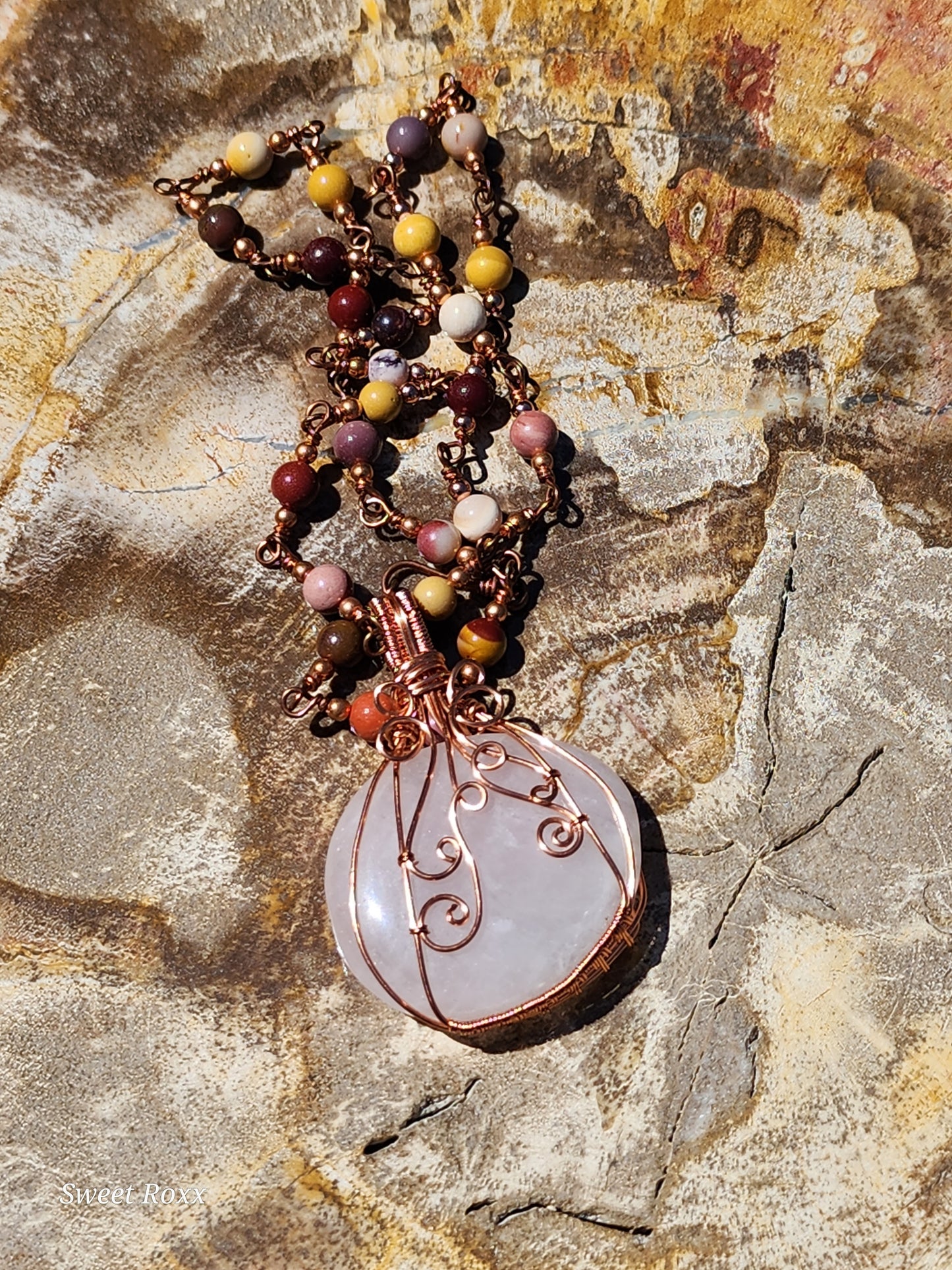 Virgo Rose Quartz Reversable Pendant