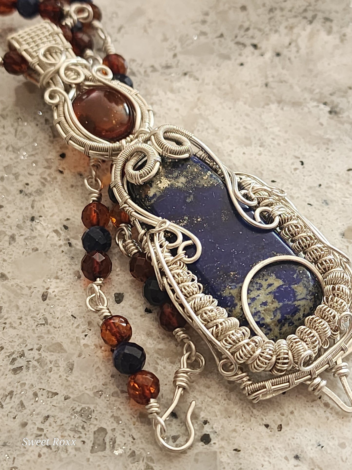 Lapis Lazuli and Baltic Amber Talisman