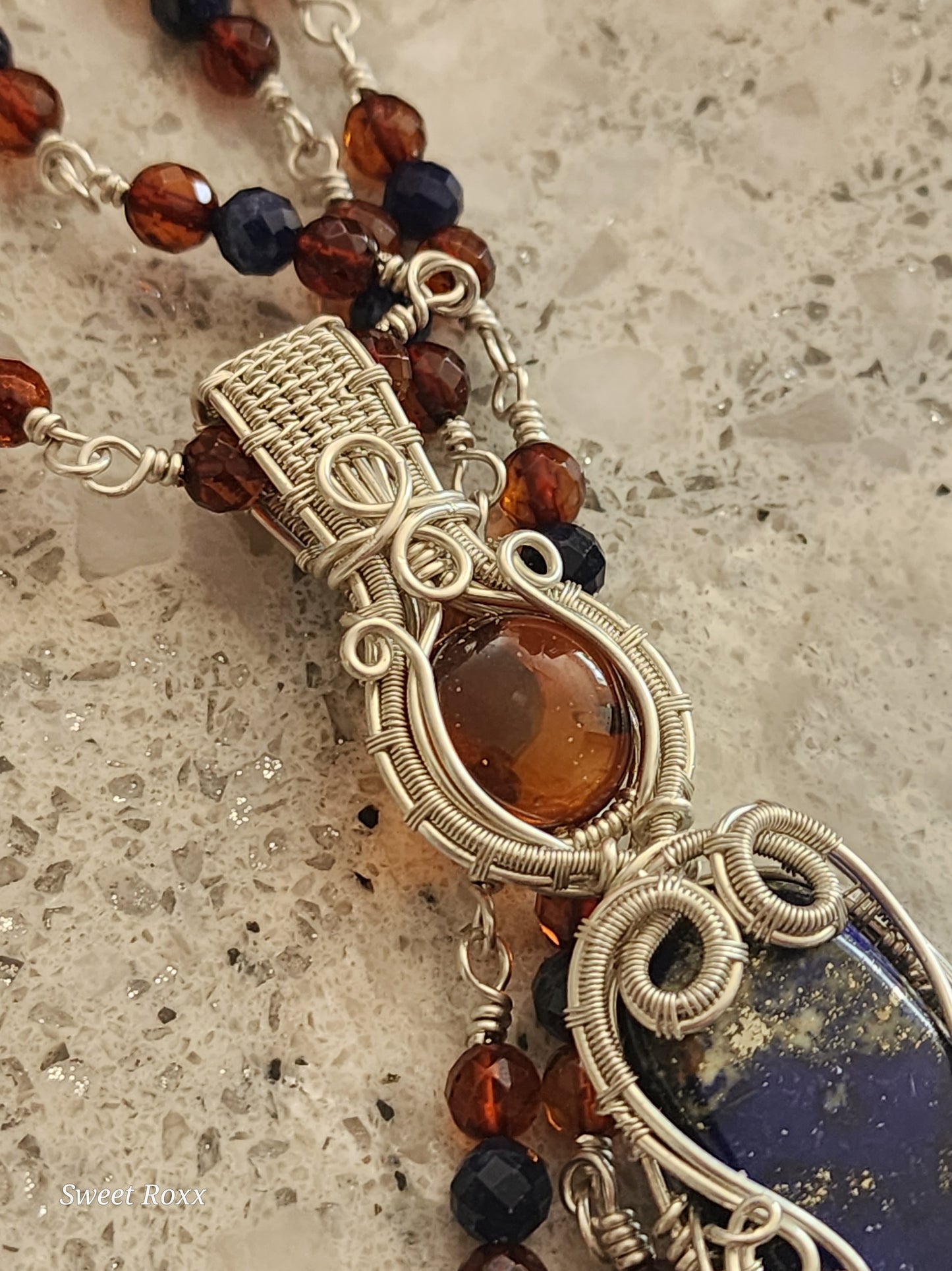 Lapis Lazuli and Baltic Amber Talisman