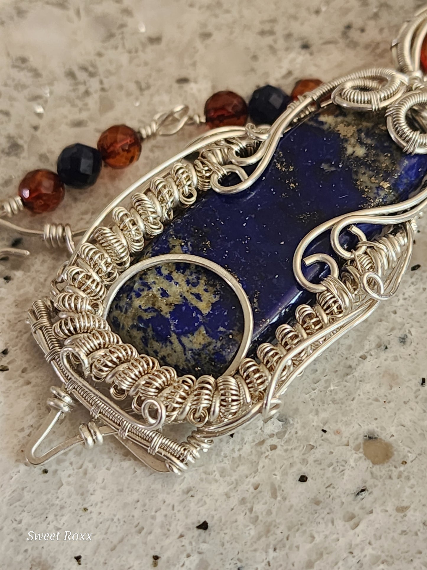 Lapis Lazuli and Baltic Amber Talisman