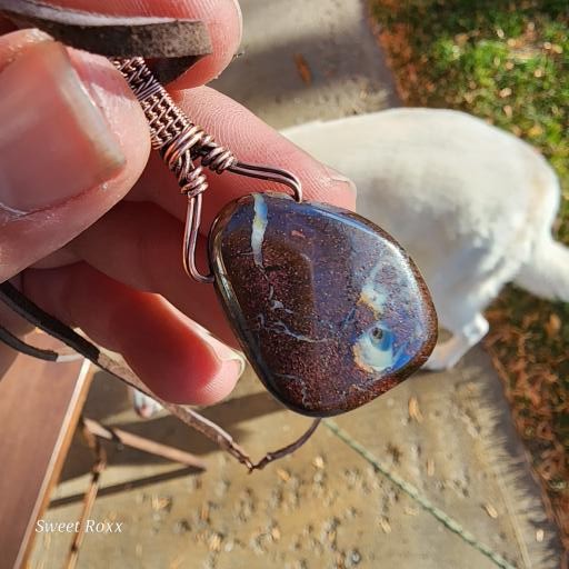 Boulder Opal with Vintage Copper