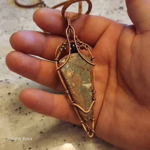 Purple Brecciated Picture Jasper Pendant