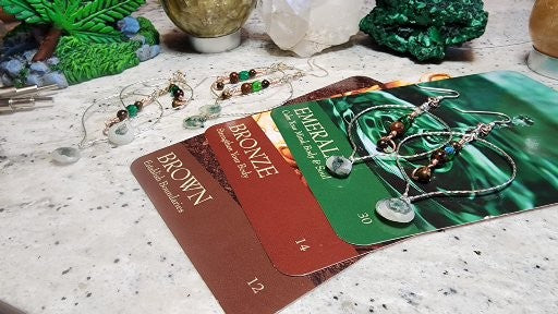 Moss Agate Hot Air Balloon Inspired Earrings