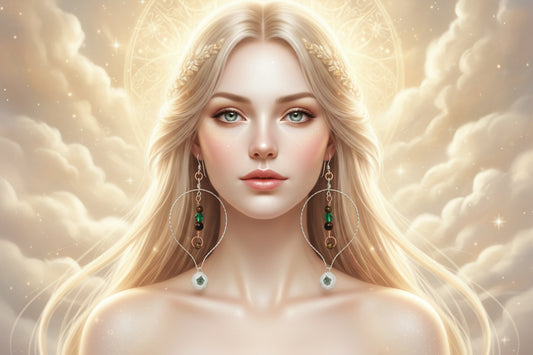 Moss Agate Hot Air Balloon Inspired Earrings