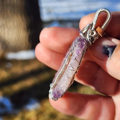 Amethyst Stalactite Tree Pendant