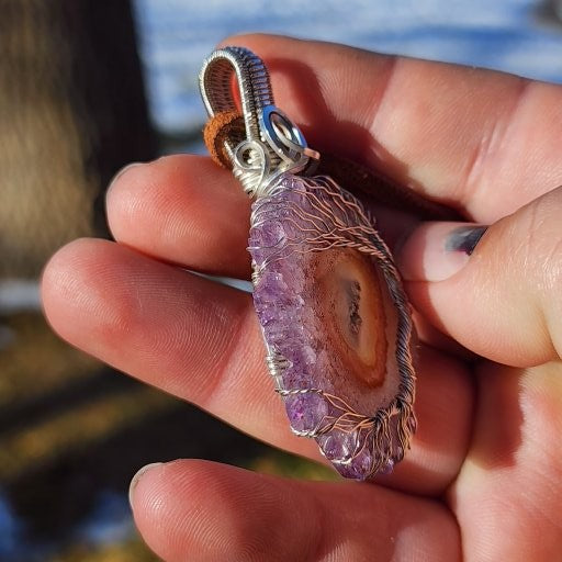 Amethyst Stalactite Tree Pendant