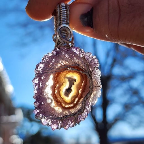 Amethyst Stalactite Tree Pendant