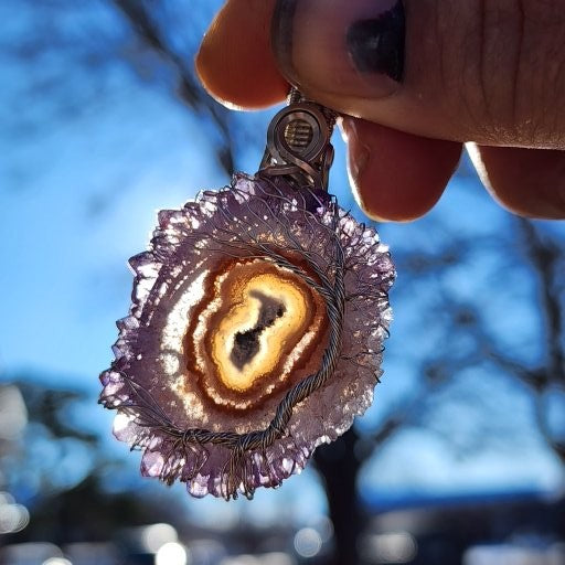 Amethyst Stalactite Tree Pendant