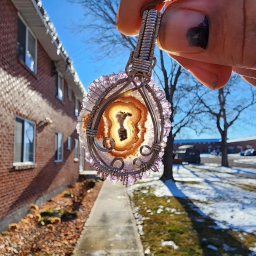 Amethyst Stalactite Tree Pendant