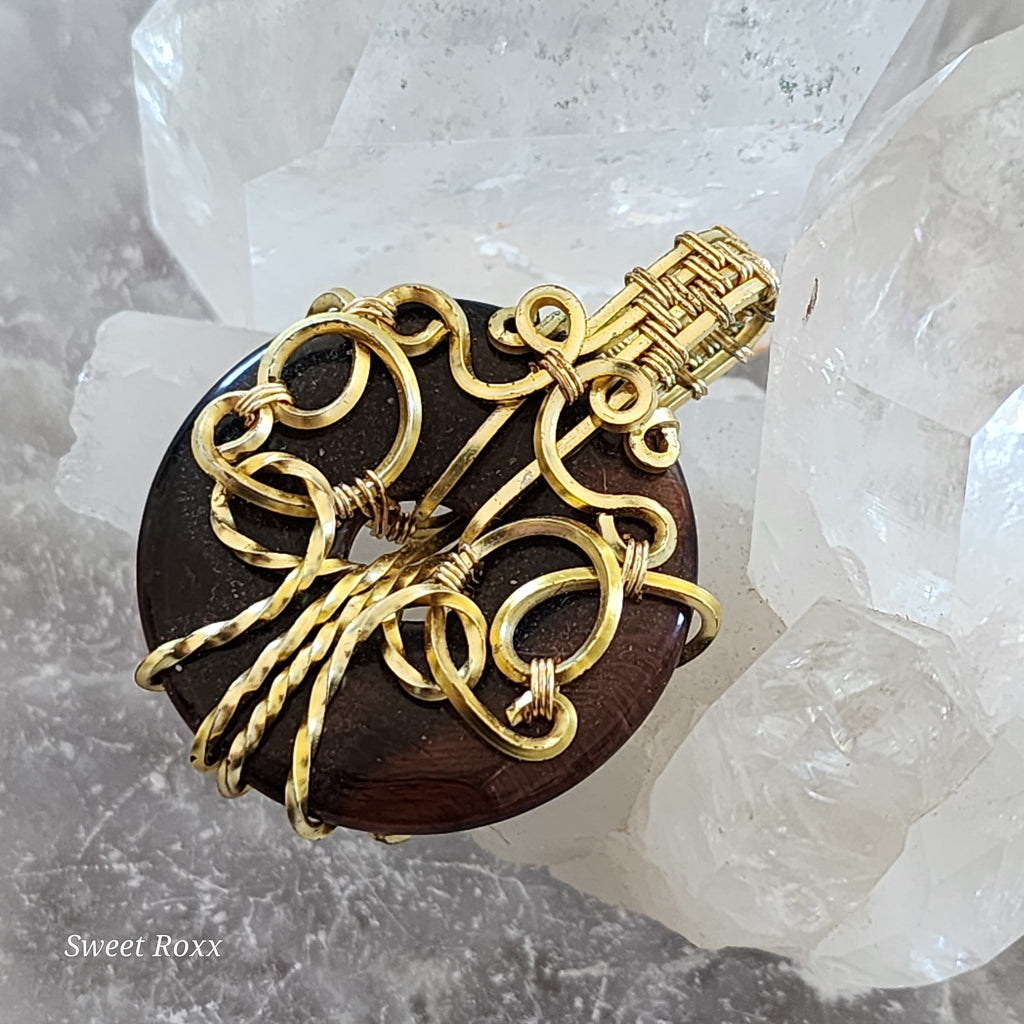 Red Tiger's Eye Donut Medallion – Sweet Roxx Handcrafted Jewelry