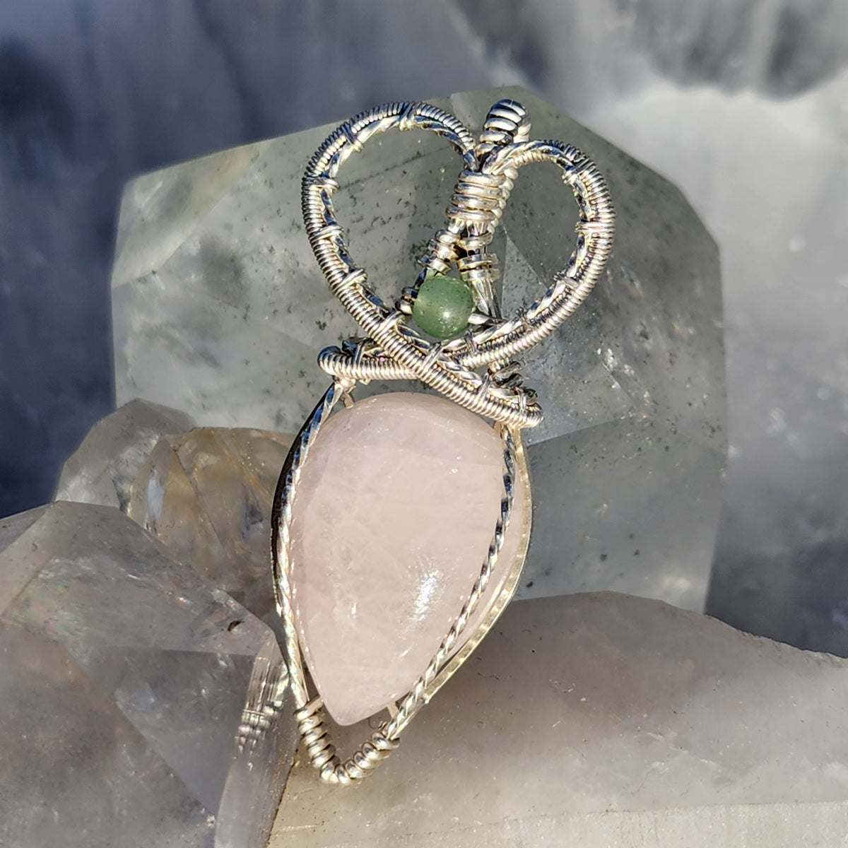 Rose Quartz Heart Pendant