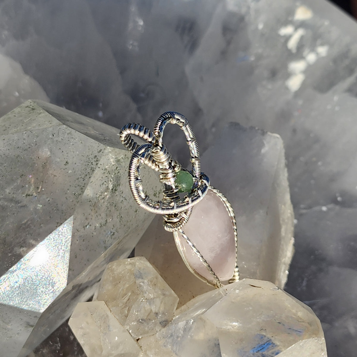 Rose Quartz Heart Pendant
