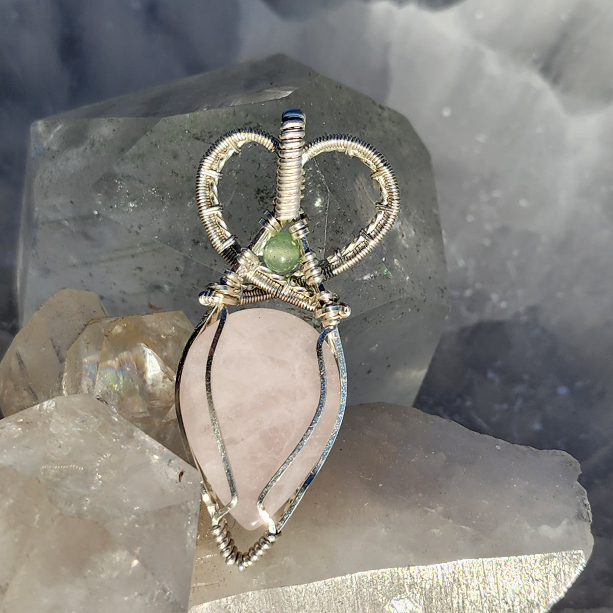 Rose Quartz Heart Pendant