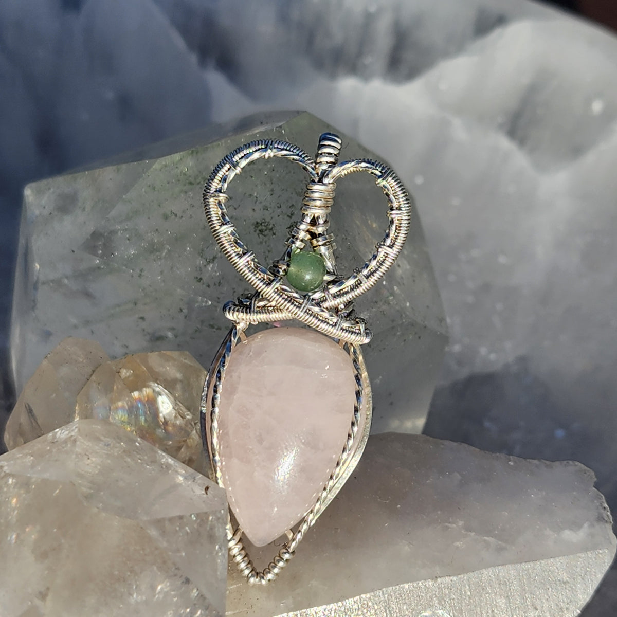 Rose Quartz Heart Pendant