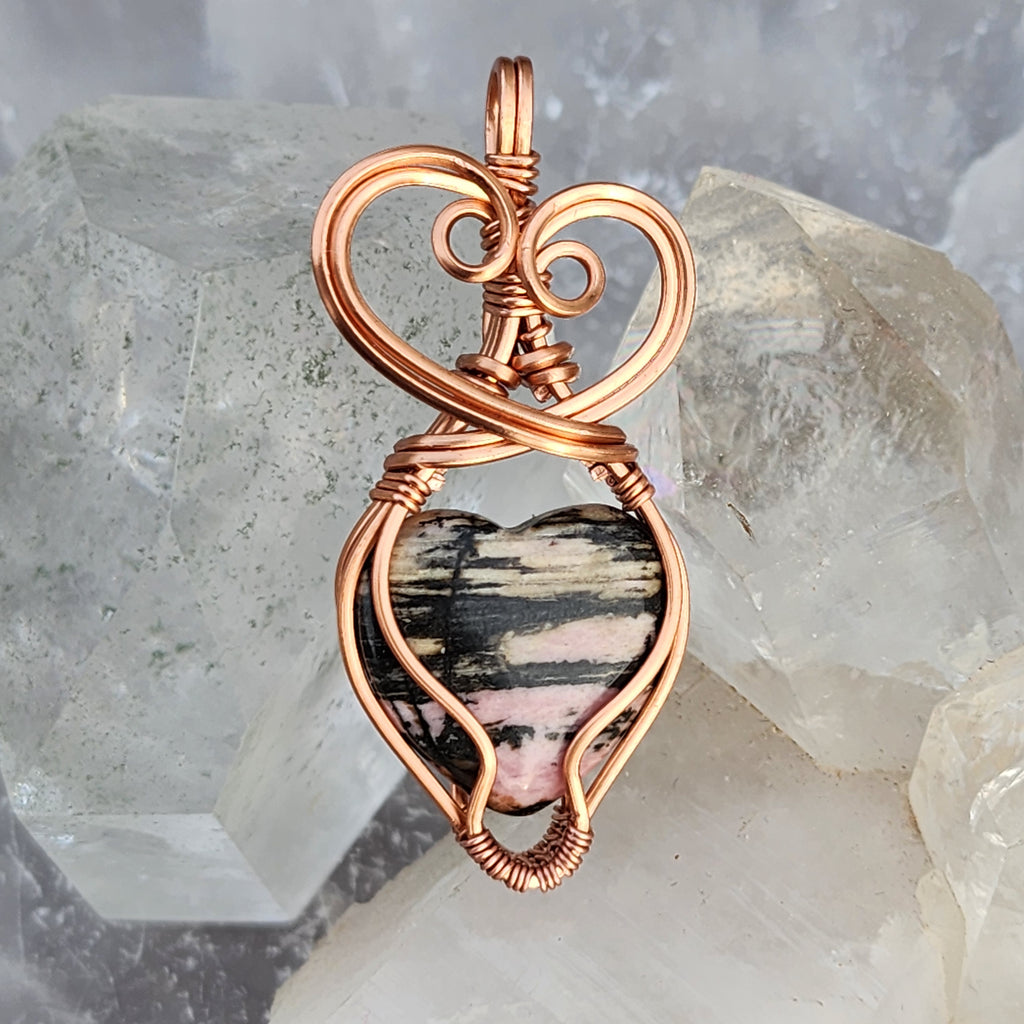 Rhodonite Heart Pendant