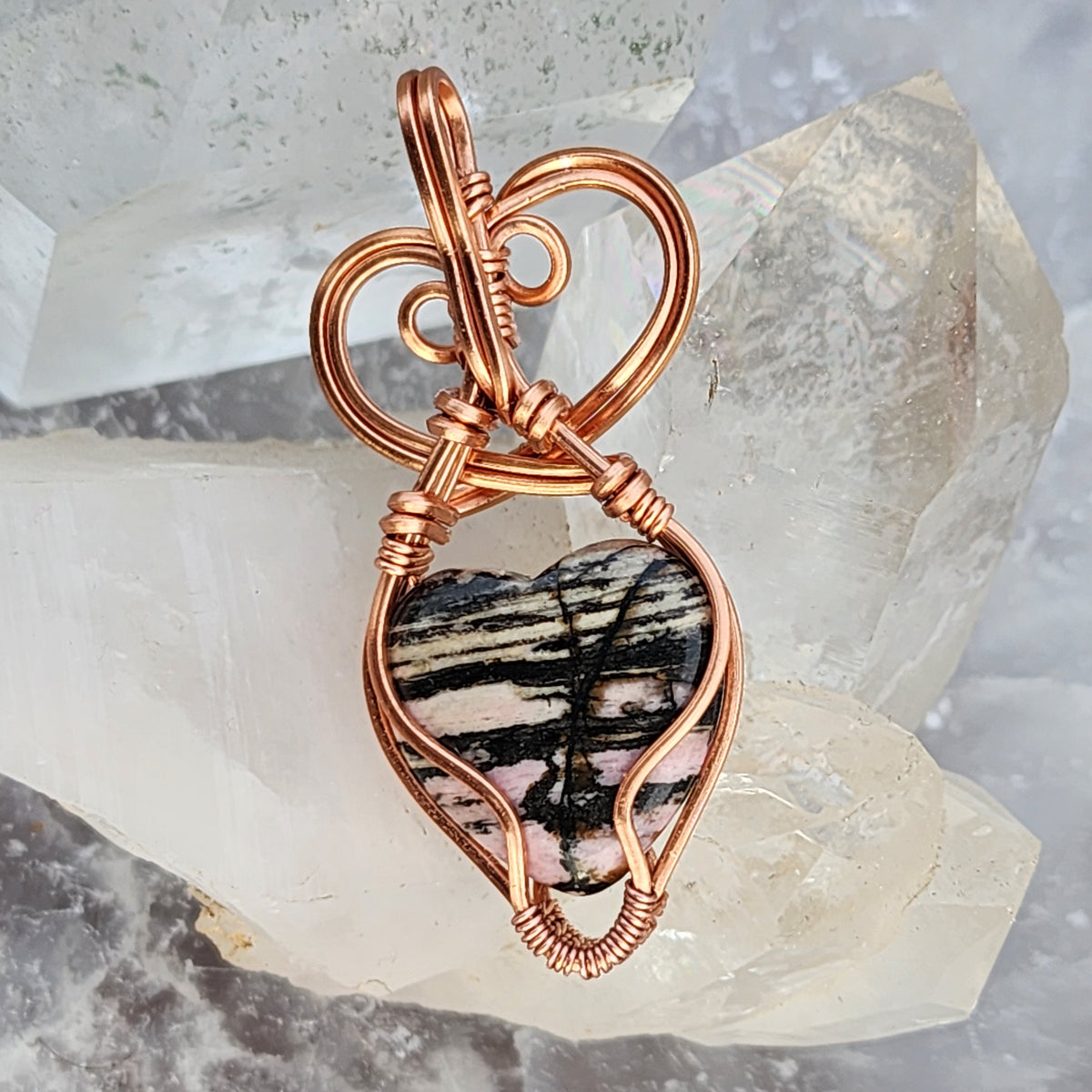 Rhodonite Heart Pendant