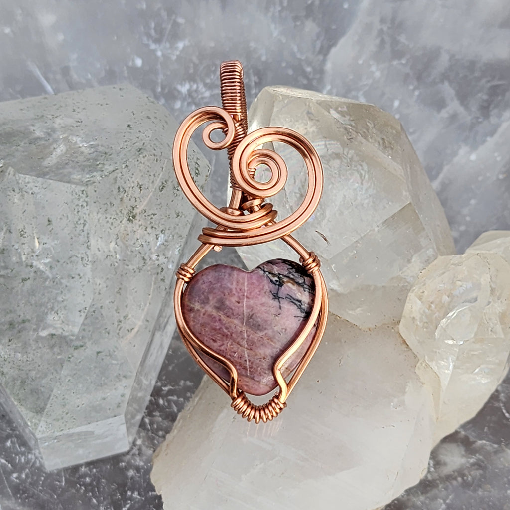 Rhodonite Heart Pendant