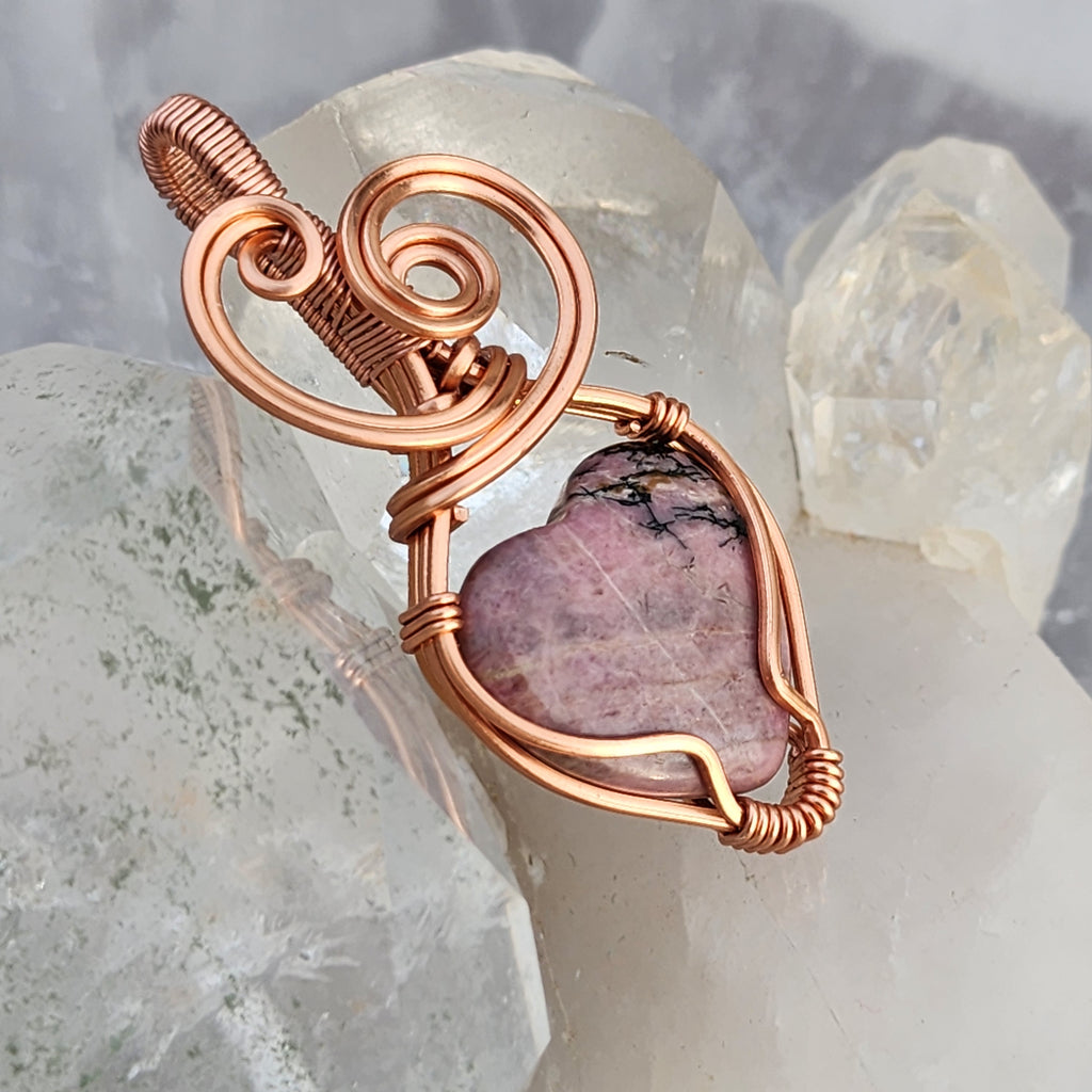Rhodonite Heart Pendant
