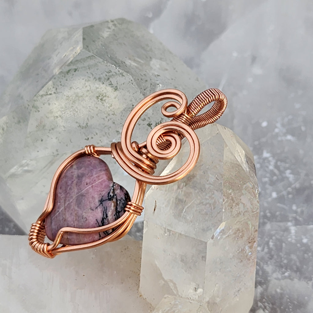 Rhodonite Heart Pendant