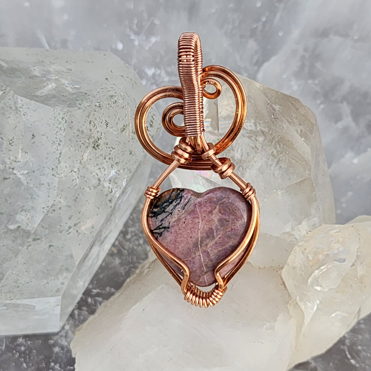 Rhodonite Heart Pendant
