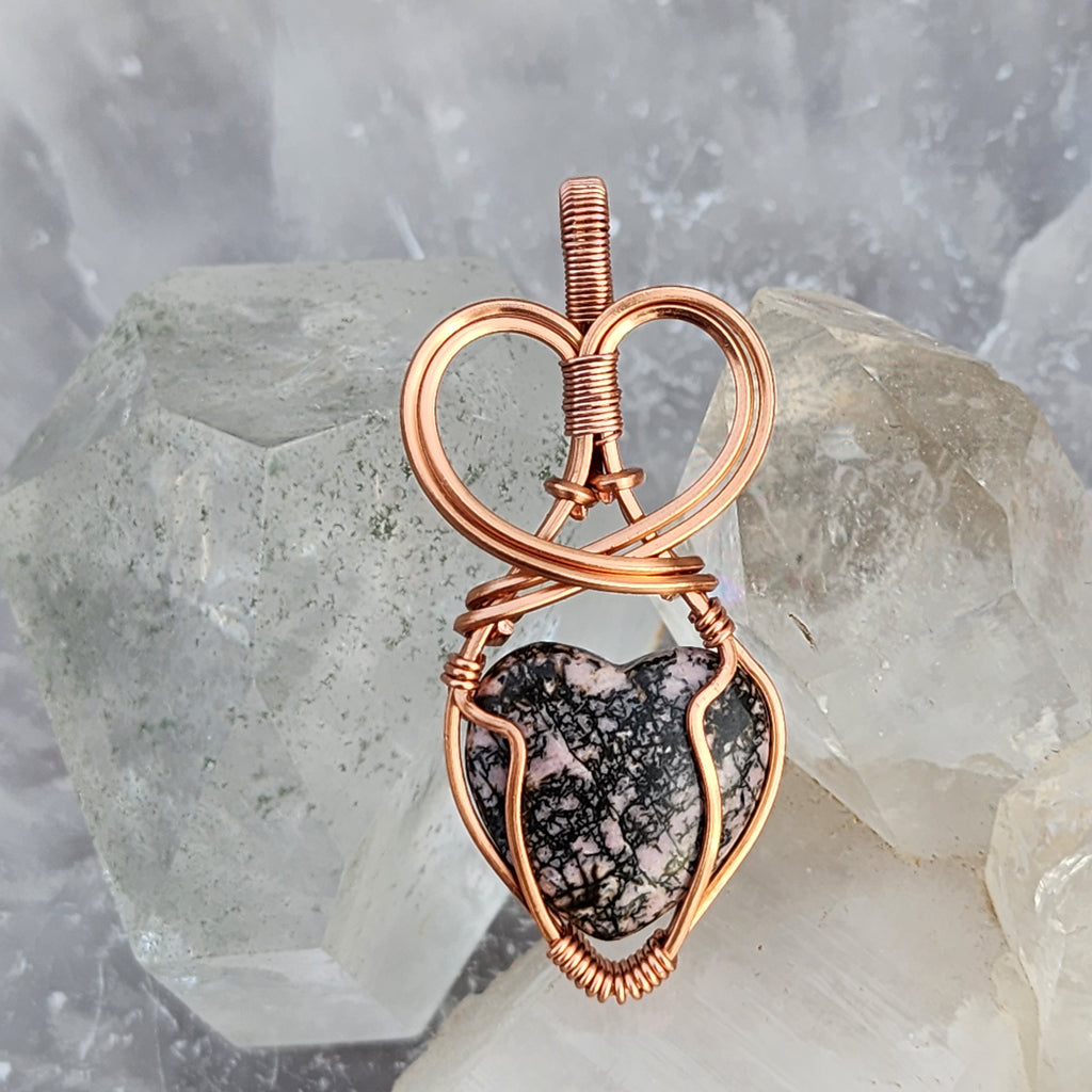 Rhodonite Heart Pendant