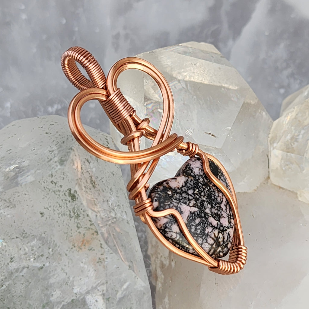 Rhodonite Heart Pendant