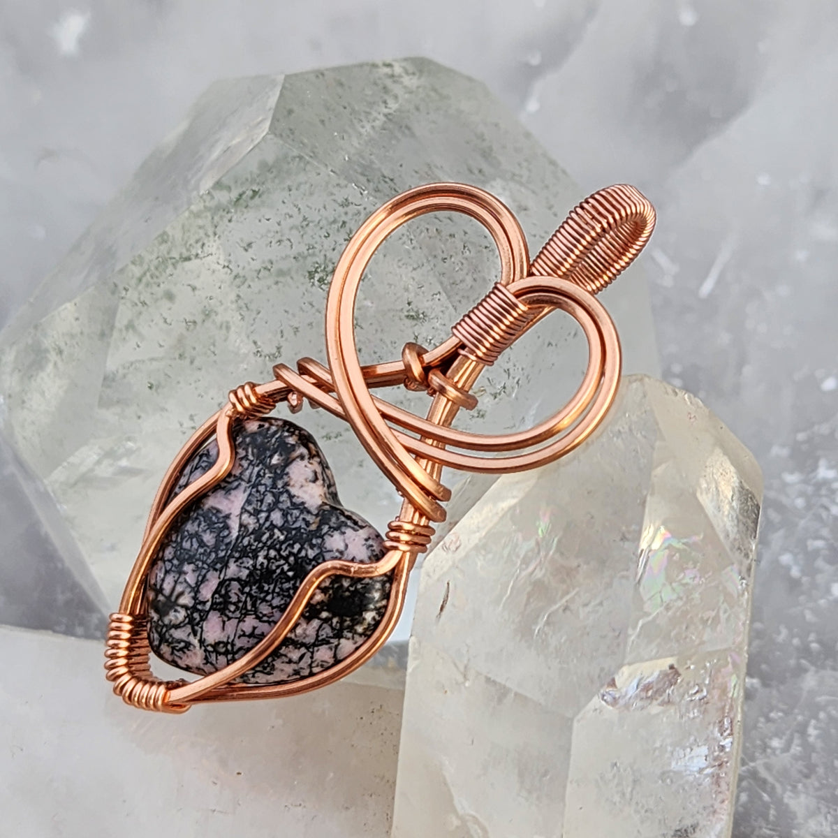 Rhodonite Heart Pendant
