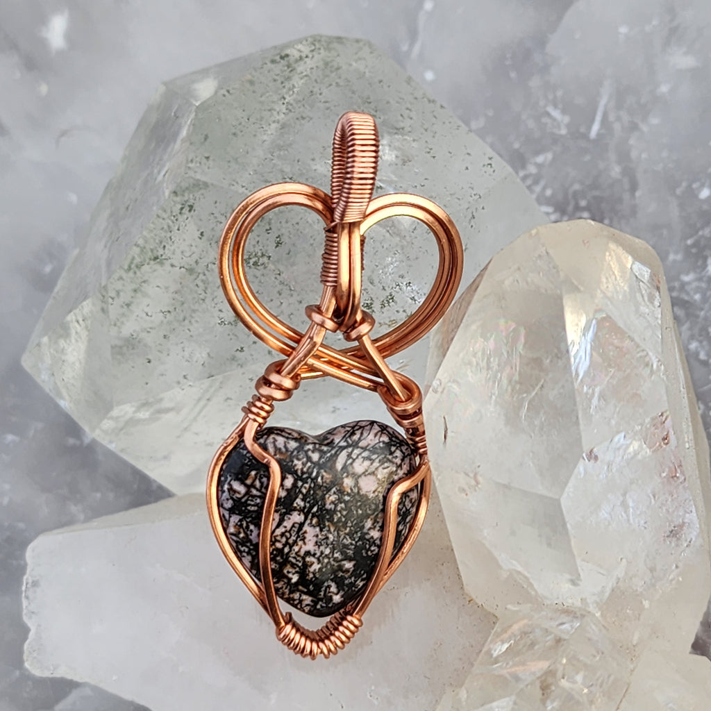 Rhodonite Heart Pendant