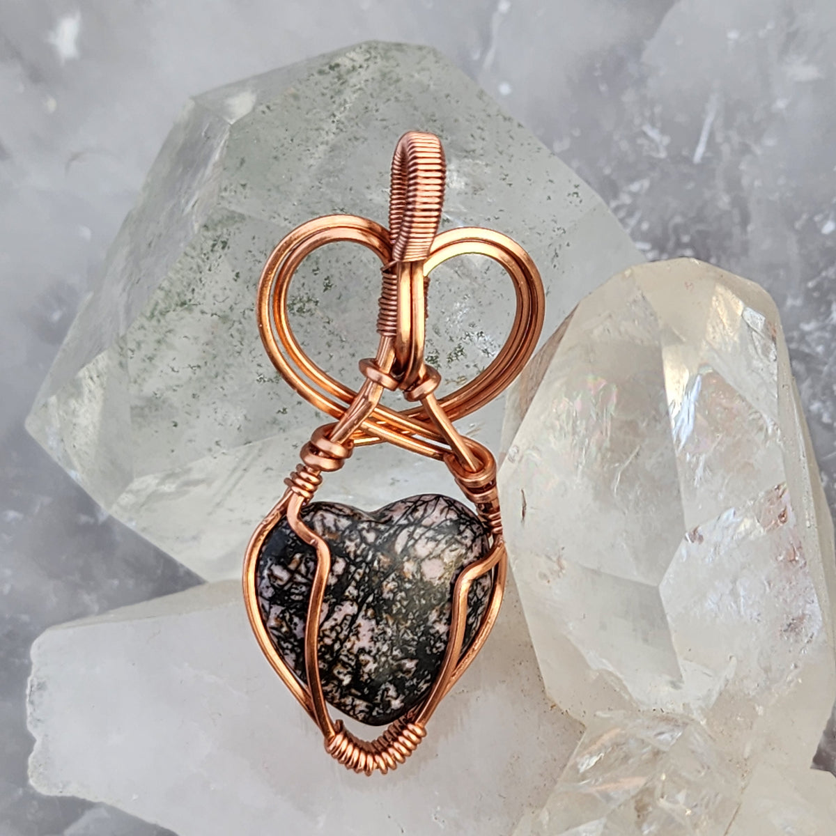 Rhodonite Heart Pendant