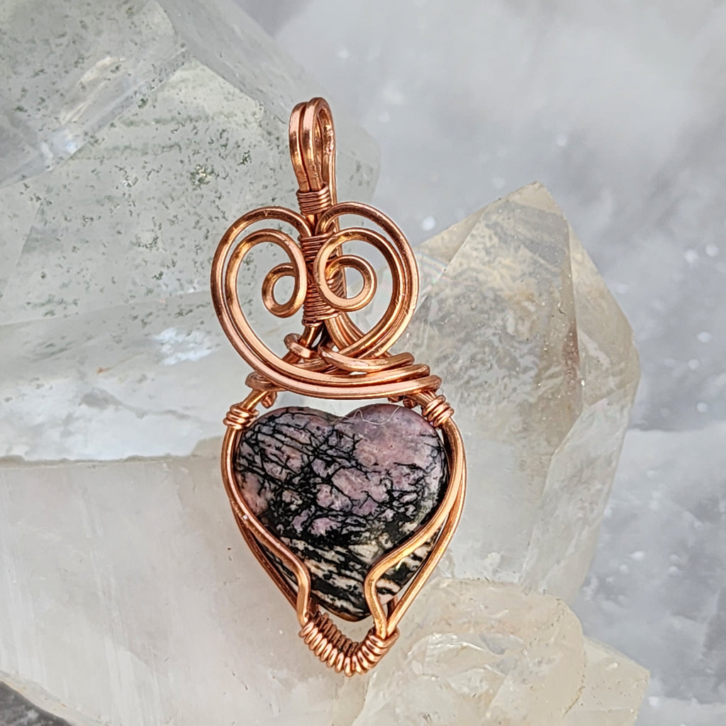 Rhodonite Heart Pendant