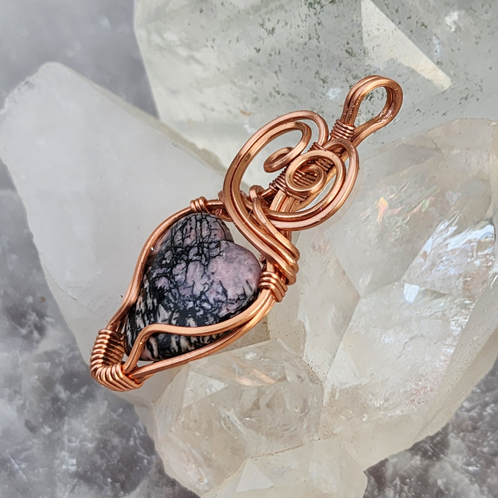 Rhodonite Heart Pendant
