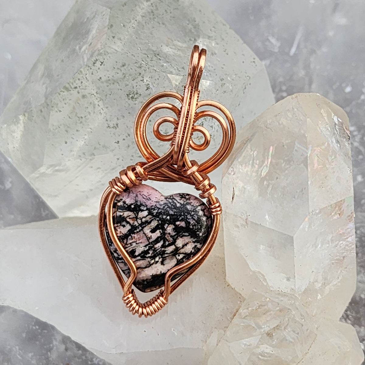 Rhodonite Heart Pendant