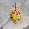 Confetti Jasper Heart Pendant