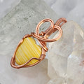 Yellow Calcite Heart Pendant