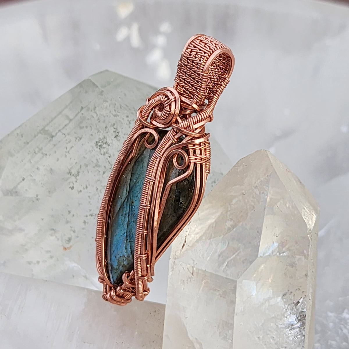 Blue/Green Aqua Labradorite Pendant