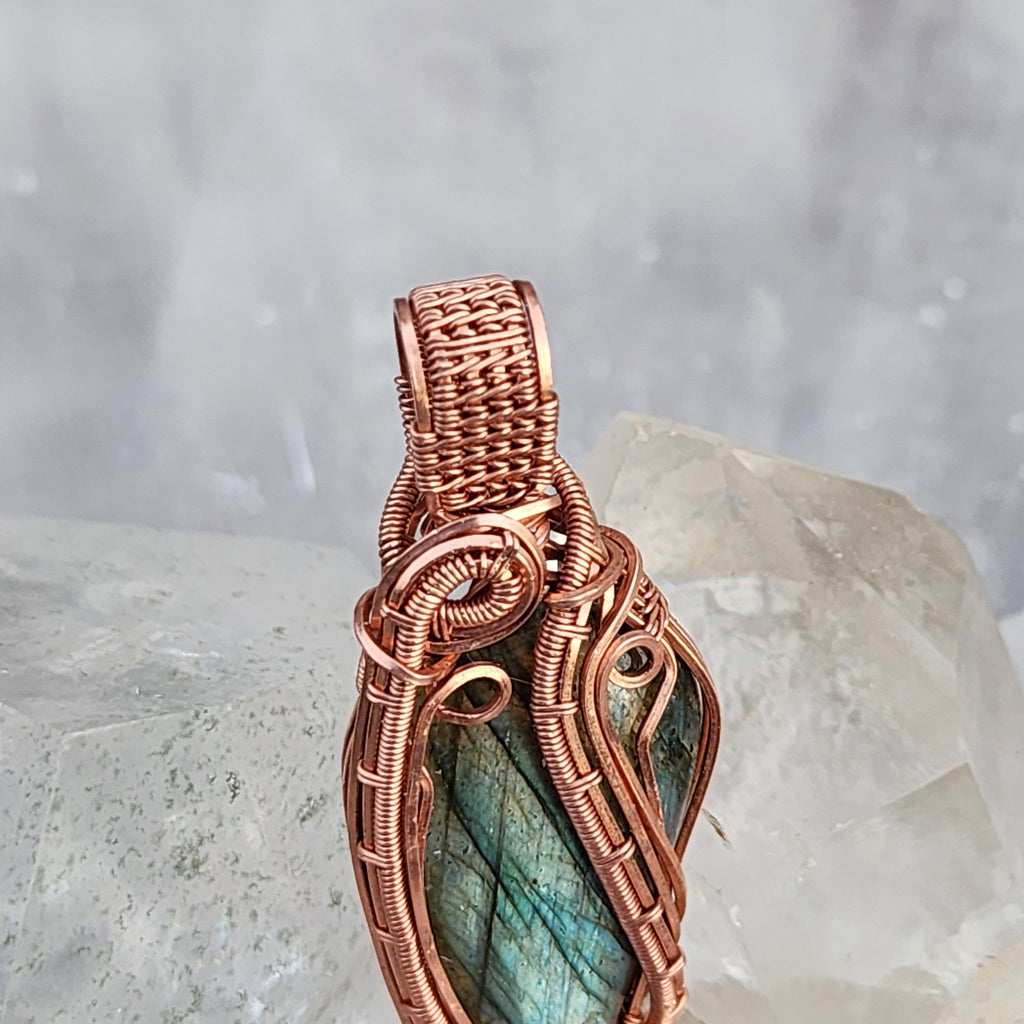 Blue/Green Aqua Labradorite Pendant