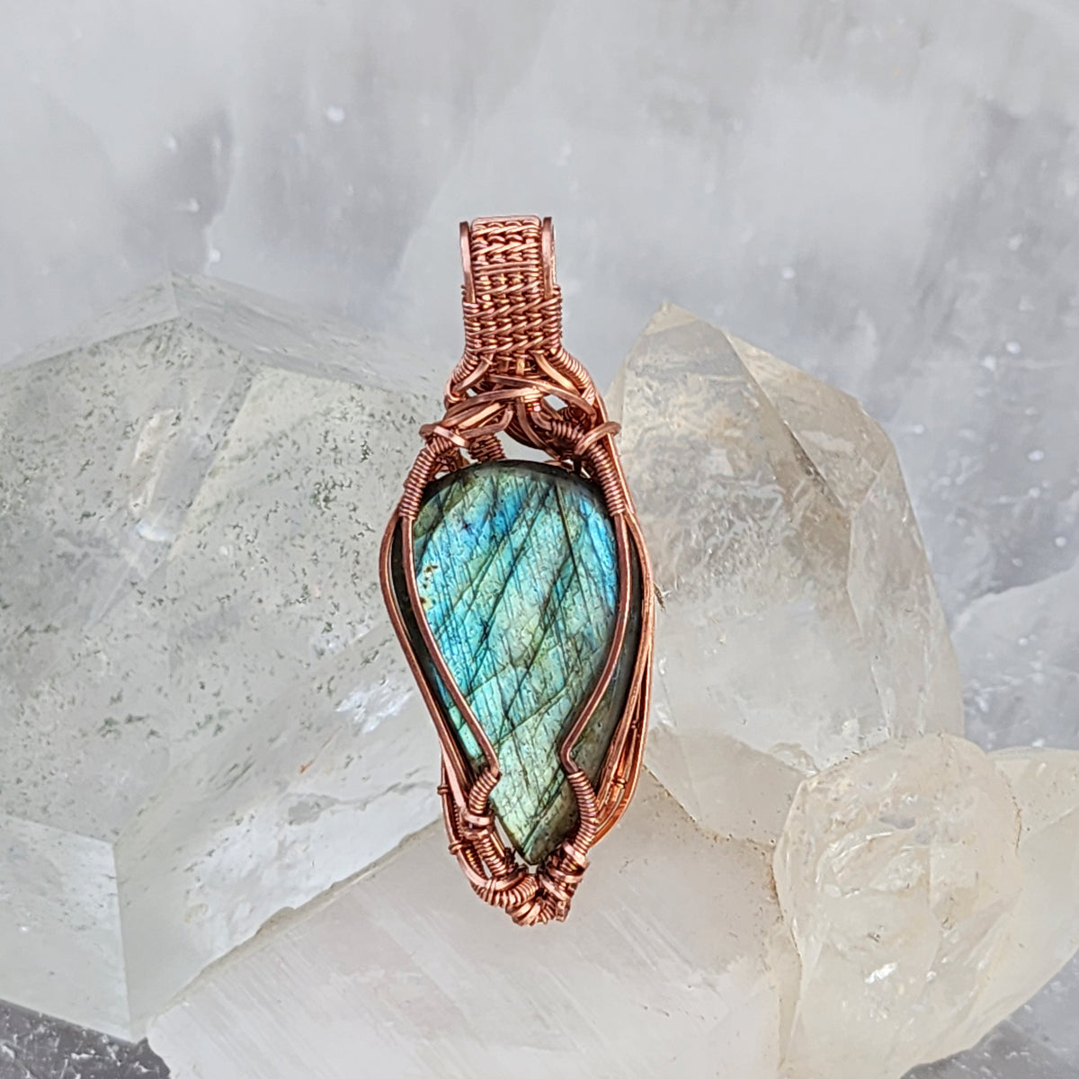 Blue/Green Aqua Labradorite Pendant