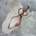 Handcrafted Rose Quartz Wire-Wrapped Pendant