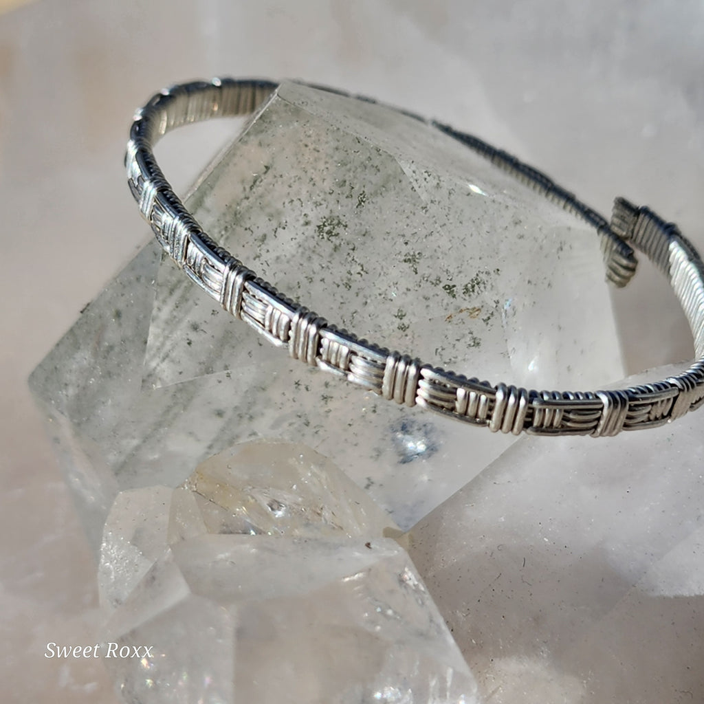 Sterling Silver Hand Woven Adjustable Bracelet