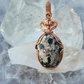 Dalmatian Jasper Pendant in Vintage Copper