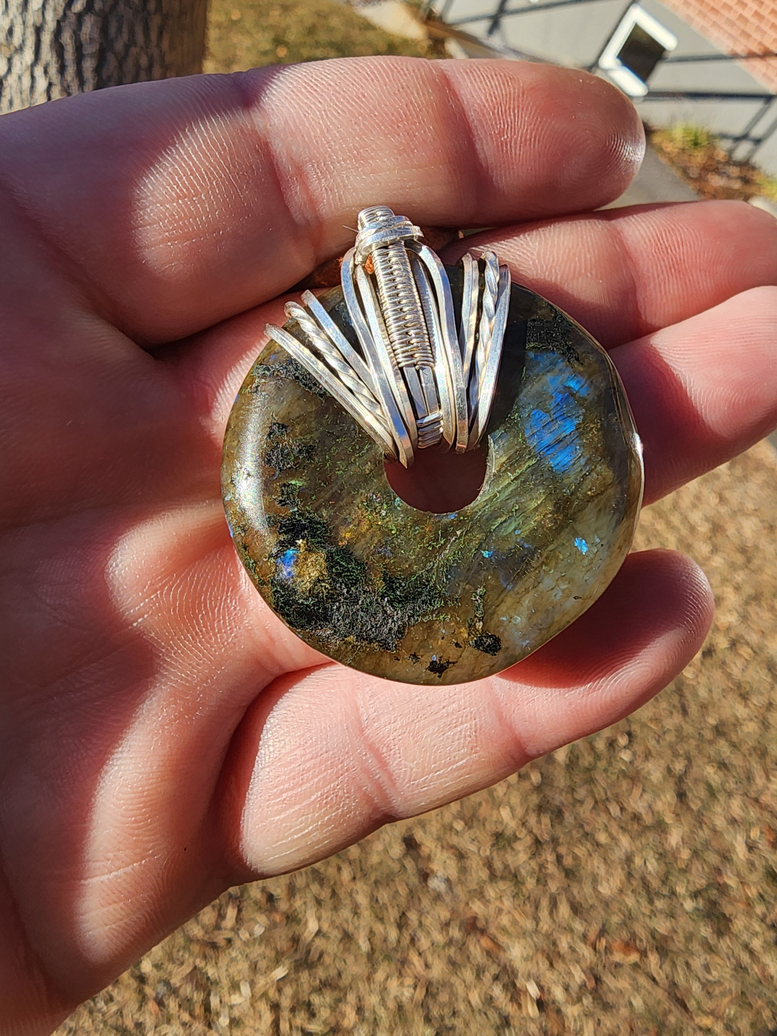 Labradorite Doughnut Medallion