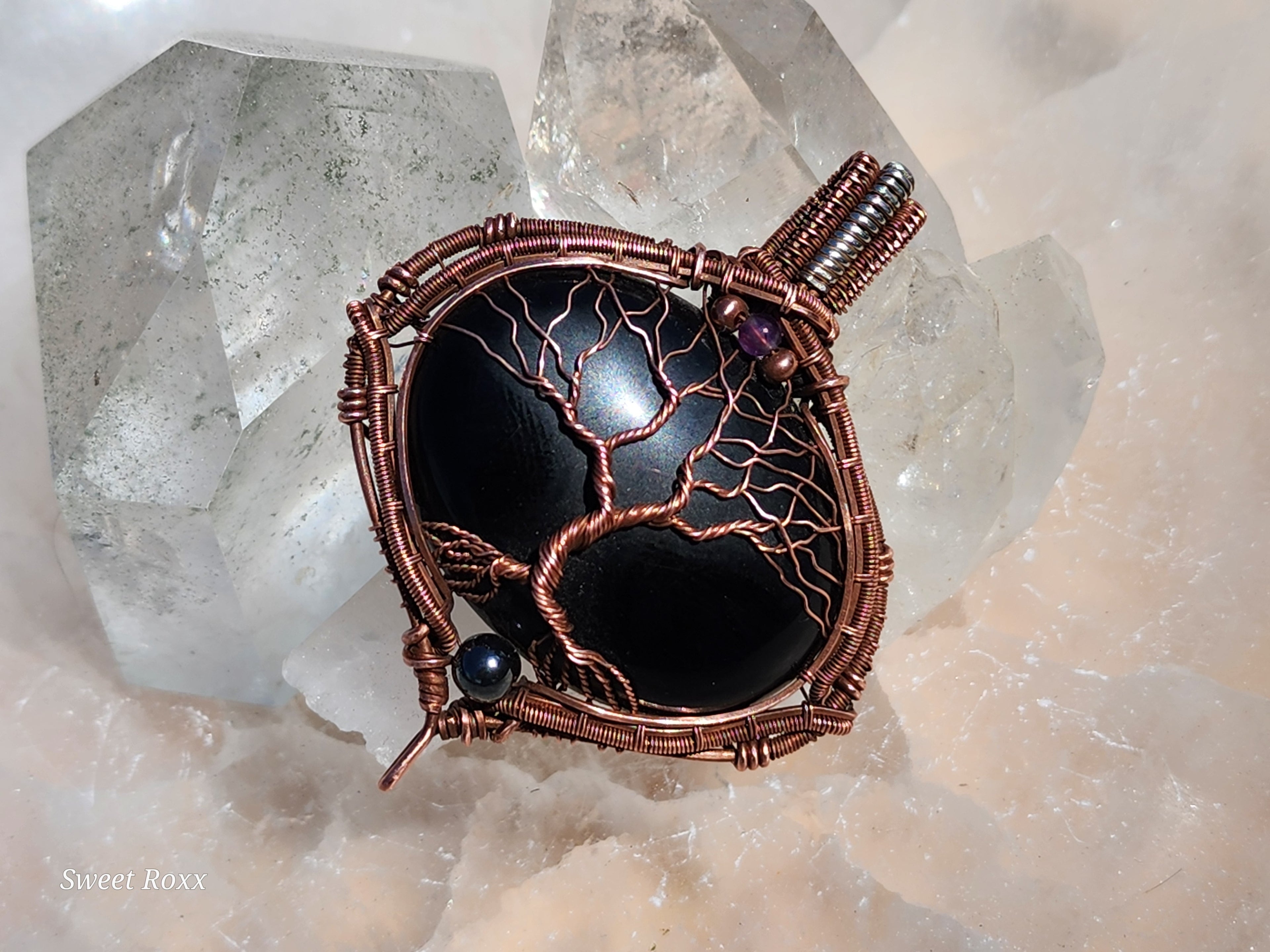 Obsidian Sovereignty Tree Talisman
