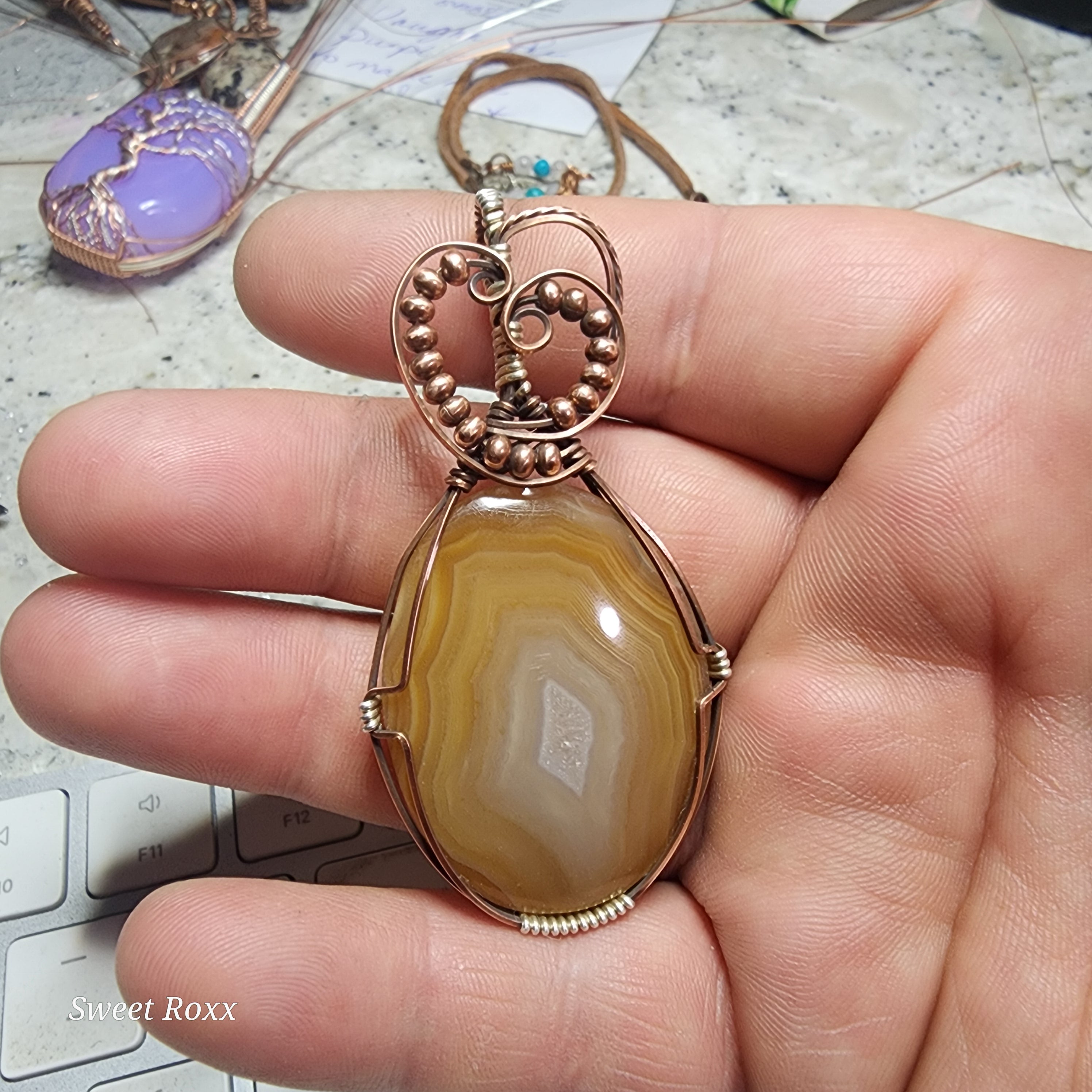 Banded Earth Agate Pendant