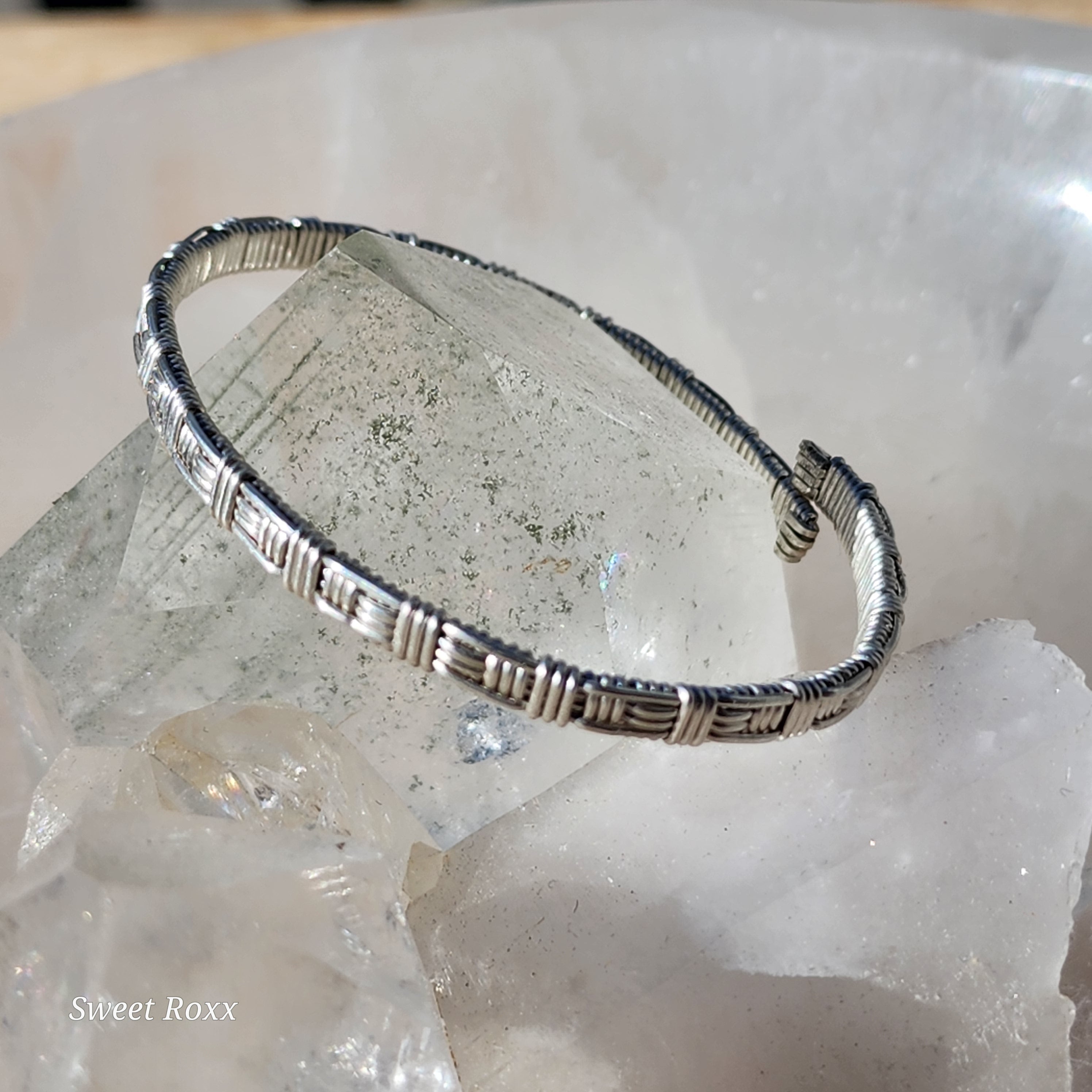 Sterling Silver Hand Woven Adjustable Bracelet