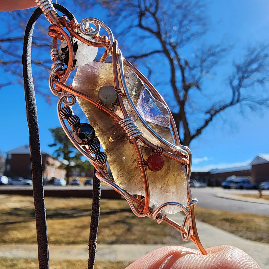 Sacred Seven Amethyst Pendant