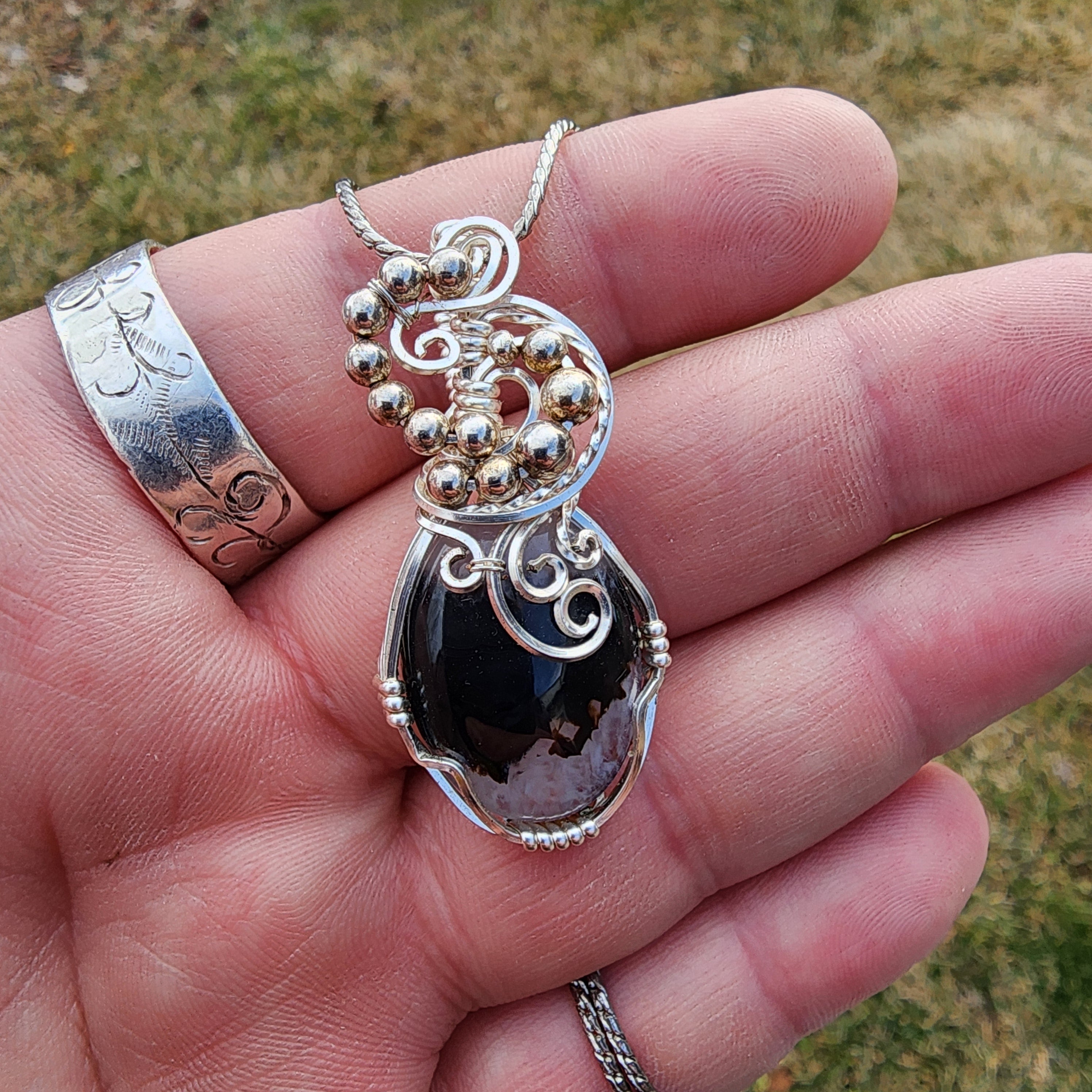Black Agate Pendant